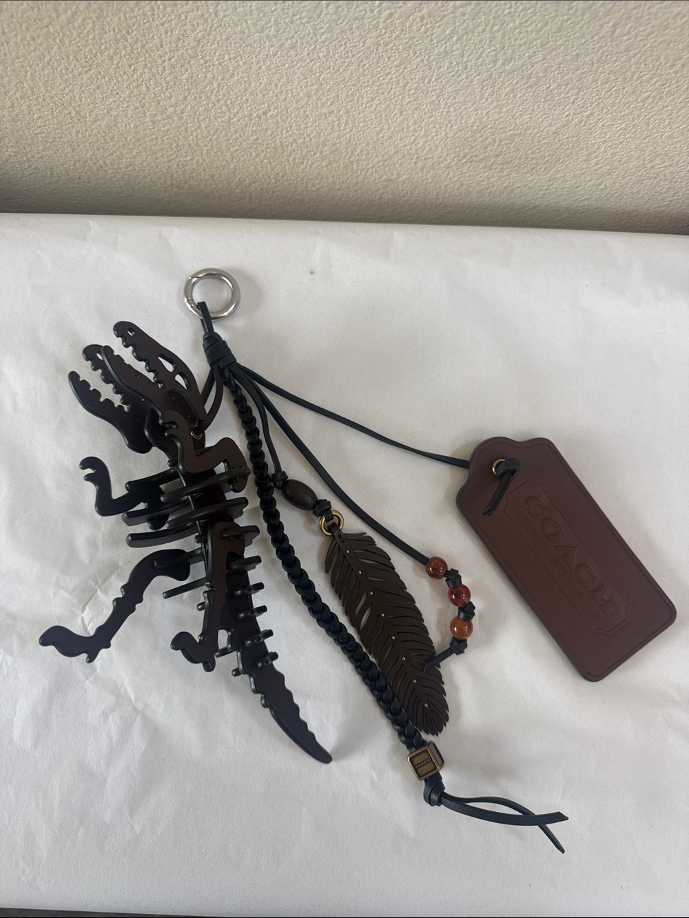 Coach Rogue 40 Loved Leather Rexy Charm - NWOT.